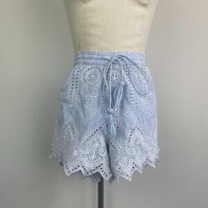 Scalloped Crochet Shorts, Size 16